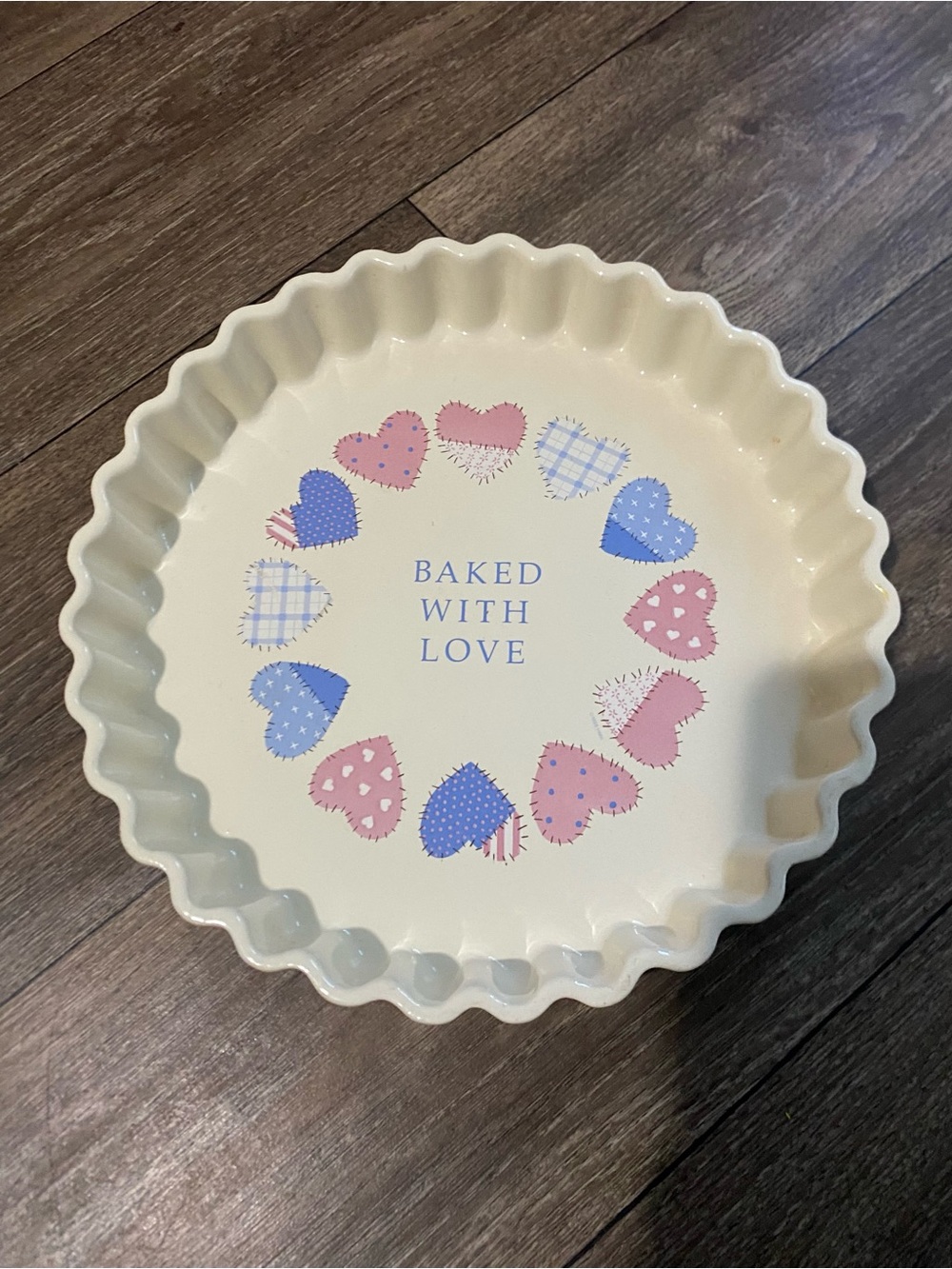 Vintage 1986 Treasure Craft Auntie Em "Baked With Love" Pie Plate